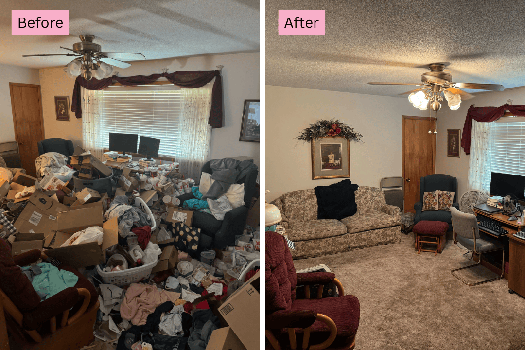 before and after home clean